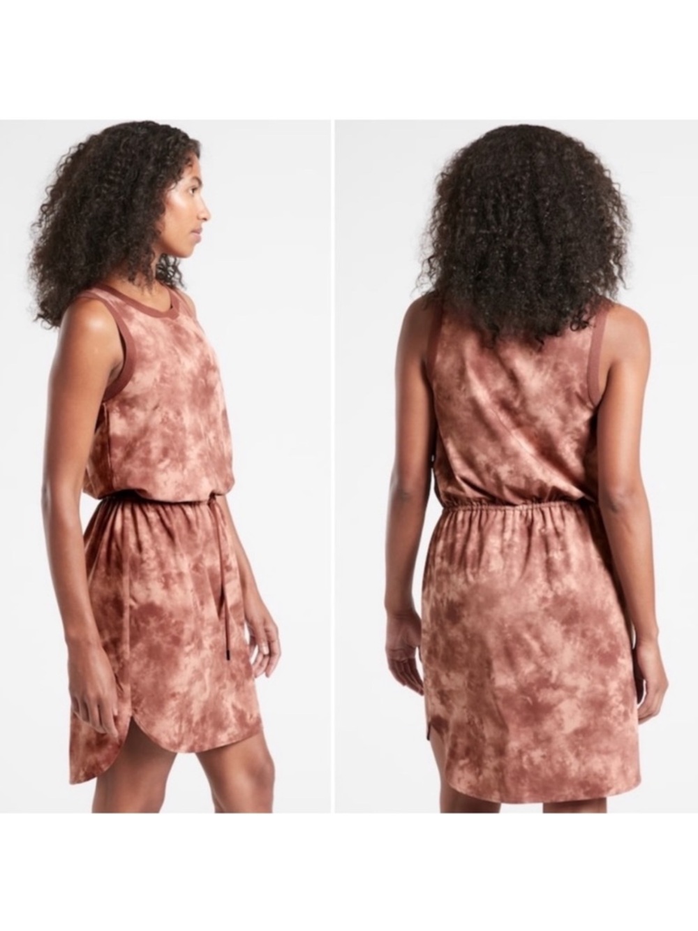 Athleta Rincon Sleeveless Dress - tie-dye print